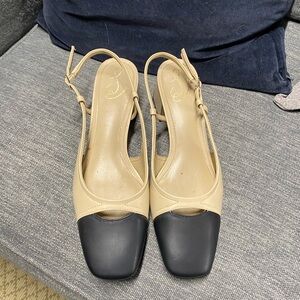Sam Edelman Tarra Pump – Women’s US 10.5 – Two-Tone/Black Cap Toe